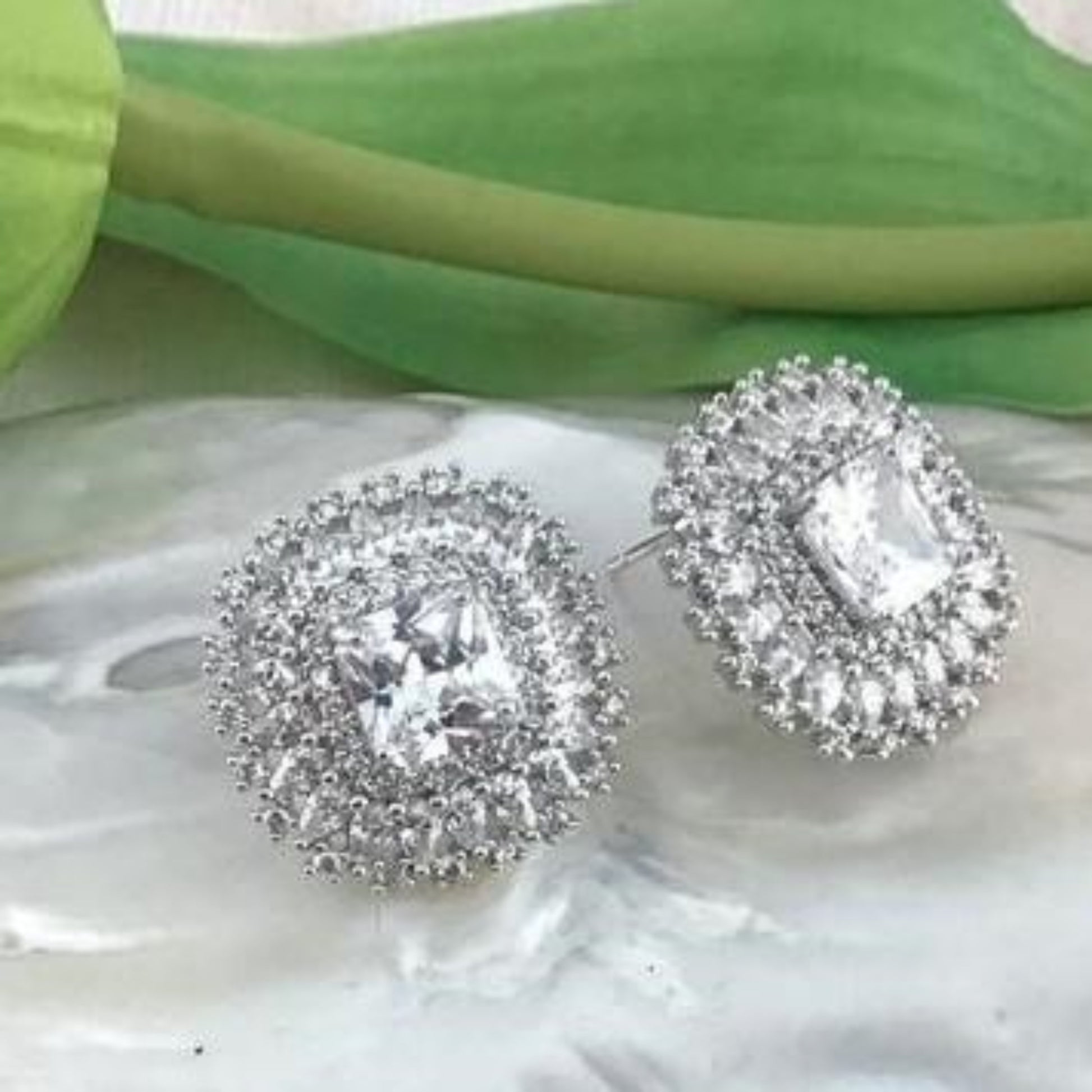 Bridal Cubic Zirconia Earrings, 18K Plated | Bellaire Wholesale