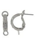 925RH Cubic Zirconia Stud Earring with Loop 5mm | Bellaire Wholesale