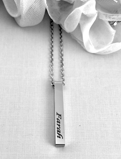 3D Personalized Engraved Name Bar | Bellaire Wholesale