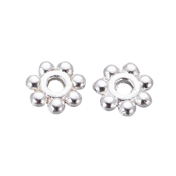 3mm Alloy Silver Plated Daisy Spacers | Bellaire Wholesale