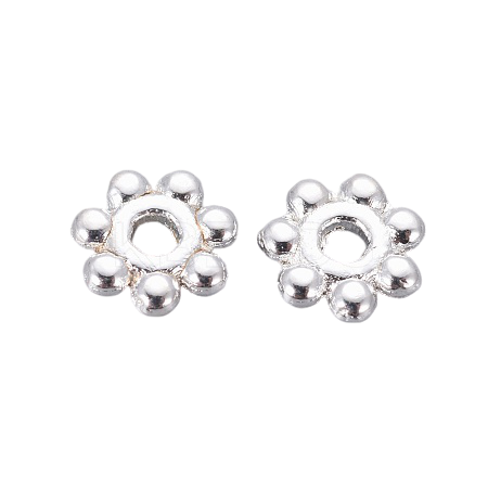 3mm Alloy Silver Plated Daisy Spacers | Bellaire Wholesale