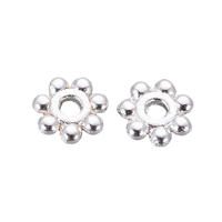 5mm Alloy Silver Plated Daisy Spacers | Bellaire Wholesale