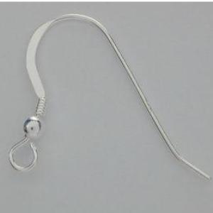 925 Shiny Simple Fish Hook Ear Wire | Bellaire Wholesale
