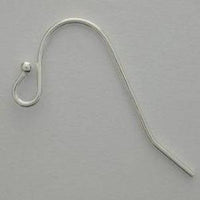 925 Shiny Ball End Fish Hook Earwire | Bellaire Wholesale