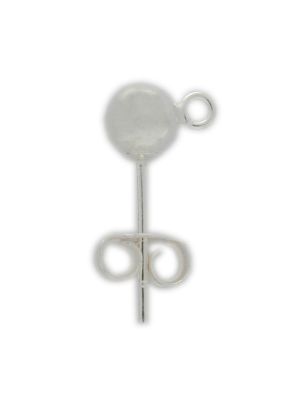 925 Shiny Ball Stud Earring with loop | Bellaire Wholesale