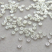 6mm Alloy Silver Plated Daisy Spacers | Bellaire Wholesale