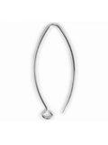 925 Shiny Smooth V shaped Ear Wire Pair | Bellaire Wholesale