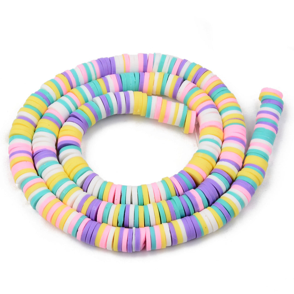Mixed Purple & Blue pastel Heishi Beads | Bellaire Wholesale