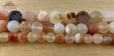 6mm Orange Frosted Agate Bead | Bellaire Wholesale