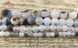 10mm White Frosted Agate Bead | Bellaire Wholesale