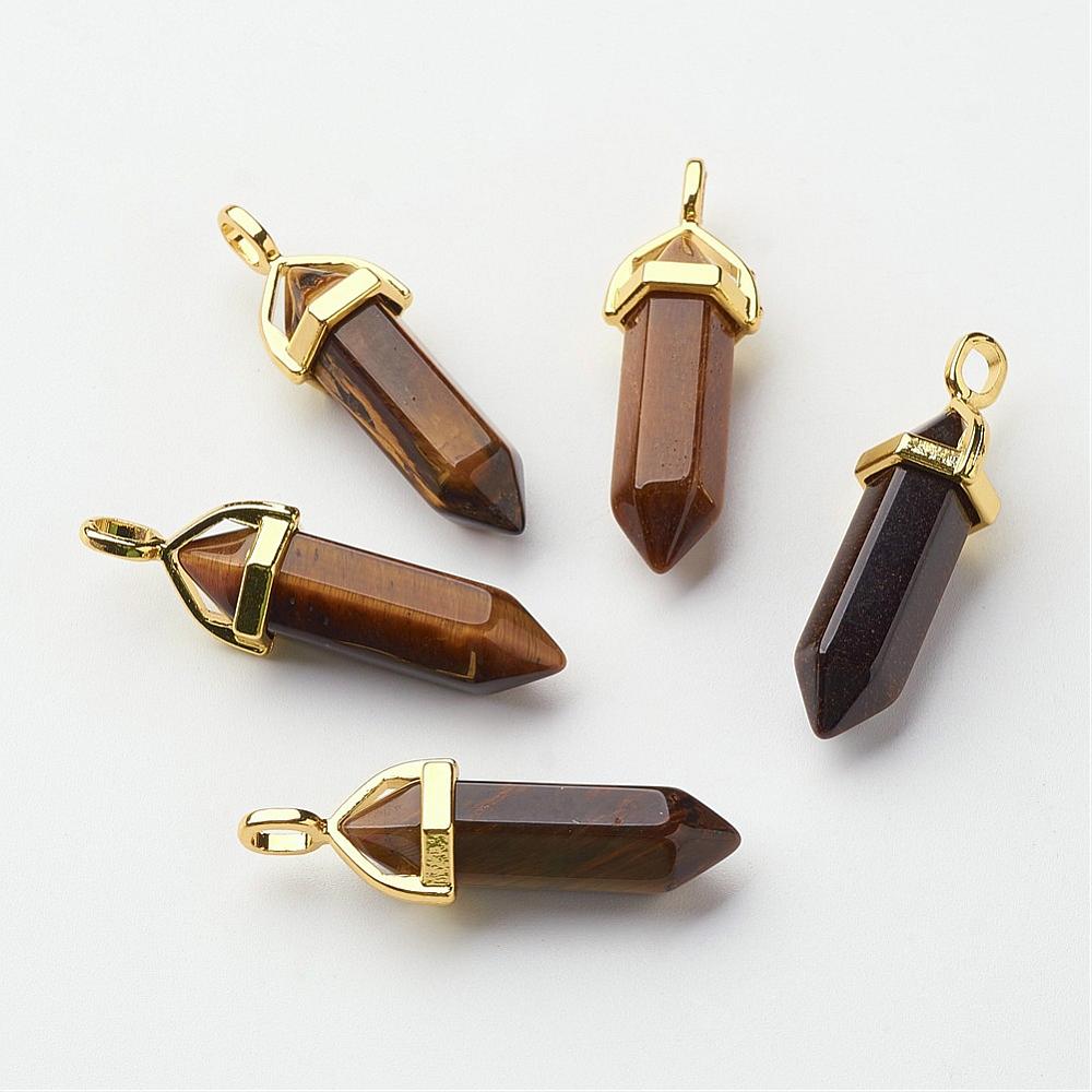 Tiger Eye Bullet Pendant | Bellaire Wholesale