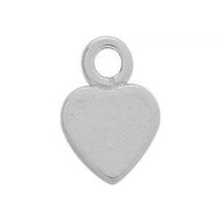 Sterling Silver Shiny Heart Tag 7mm | Bellaire Wholesale
