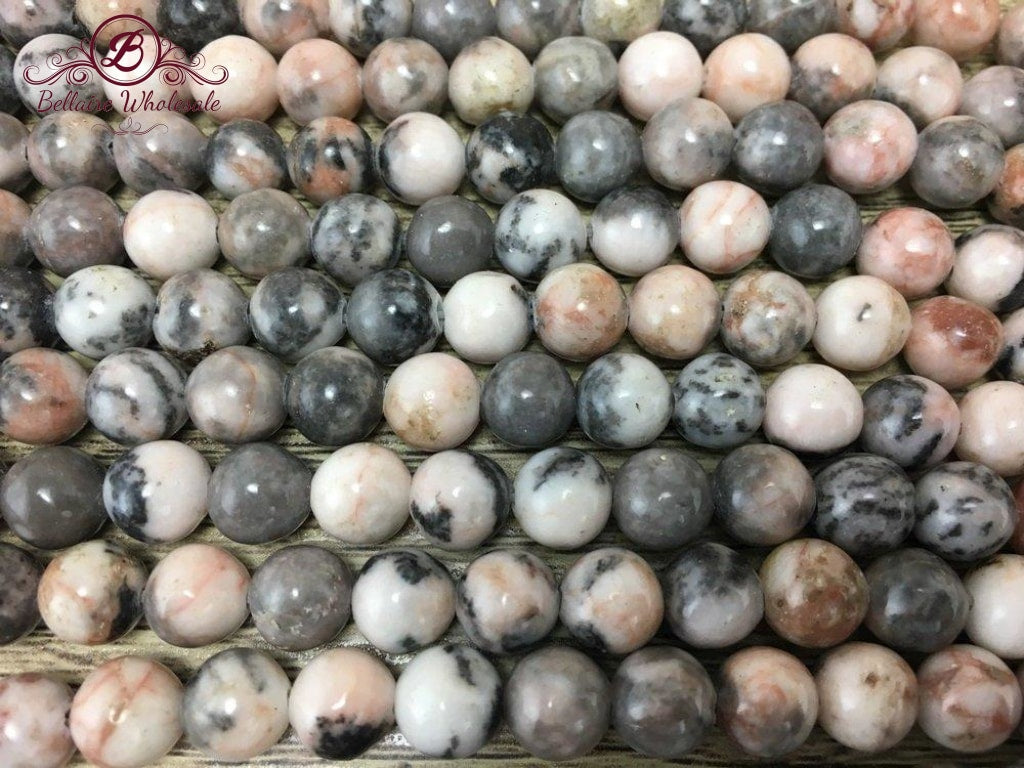 10mm Pink Zebra Jasper Bead | Bellaire Wholesale