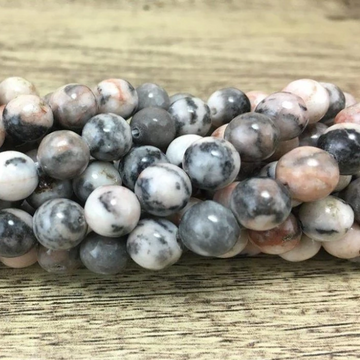 6mm Pink Zebra Jasper Bead | Bellaire Wholesale