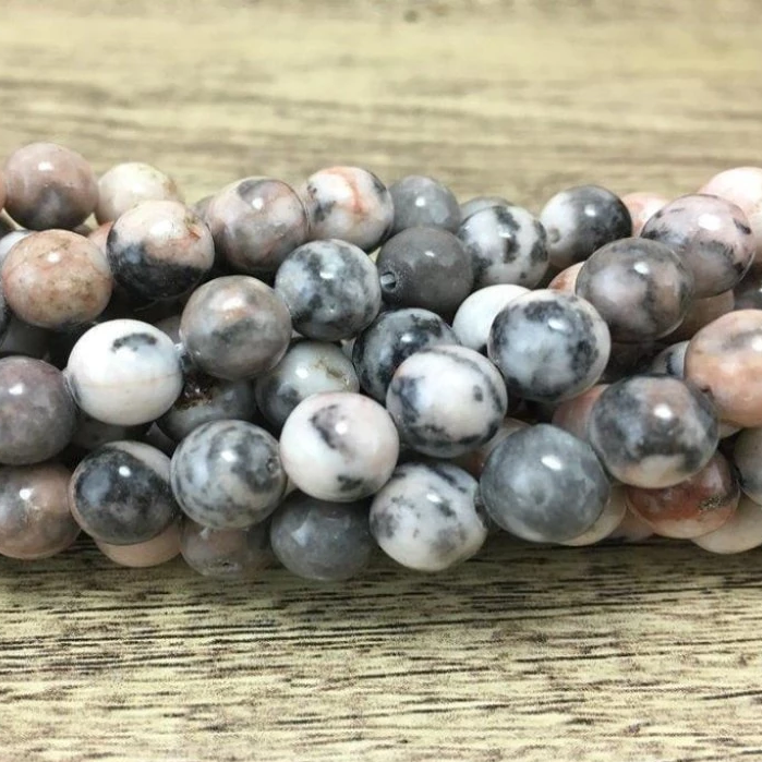 4mm Pink Zebra Jasper Bead | Bellaire Wholesale