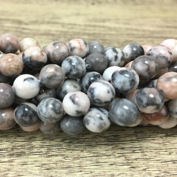 12mm Pink Zebra Jasper Bead | Bellaire Wholesale