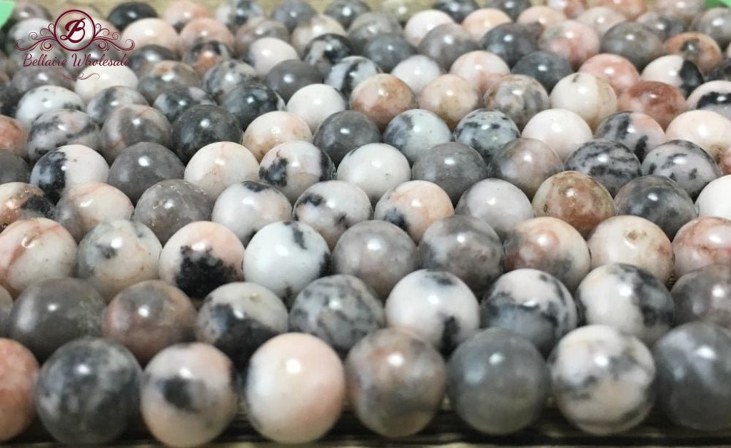 10mm Pink Zebra Jasper Bead | Bellaire Wholesale