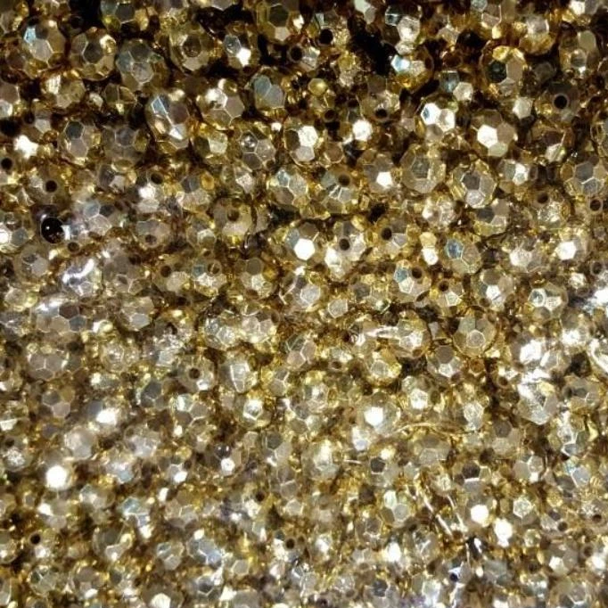 Acrylic Loose Bead, Gold | Bellaire Wholesale