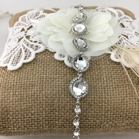 Crystal Almond Shape Silver Bridal Bracelet | Bellaire Wholesale