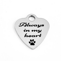 Always in my heart Personalized Charm | Bellaire Wholesale