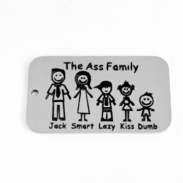 Family Charm Rectangle Engraved Charm | Bellaire Wholesale