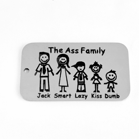 Family Charm Rectangle Engraved Charm | Bellaire Wholesale