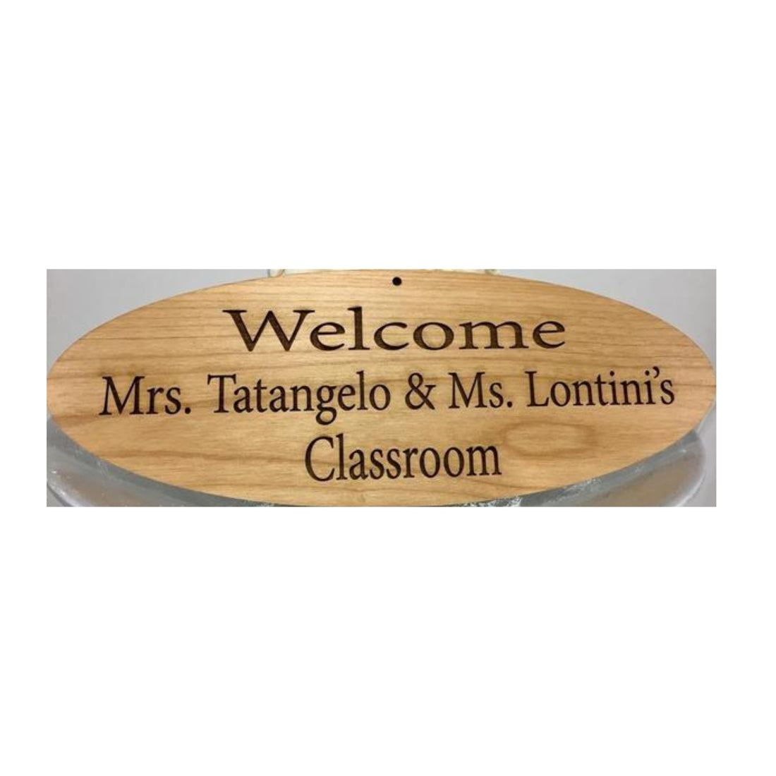 Welcome Door Plate Wood Charm