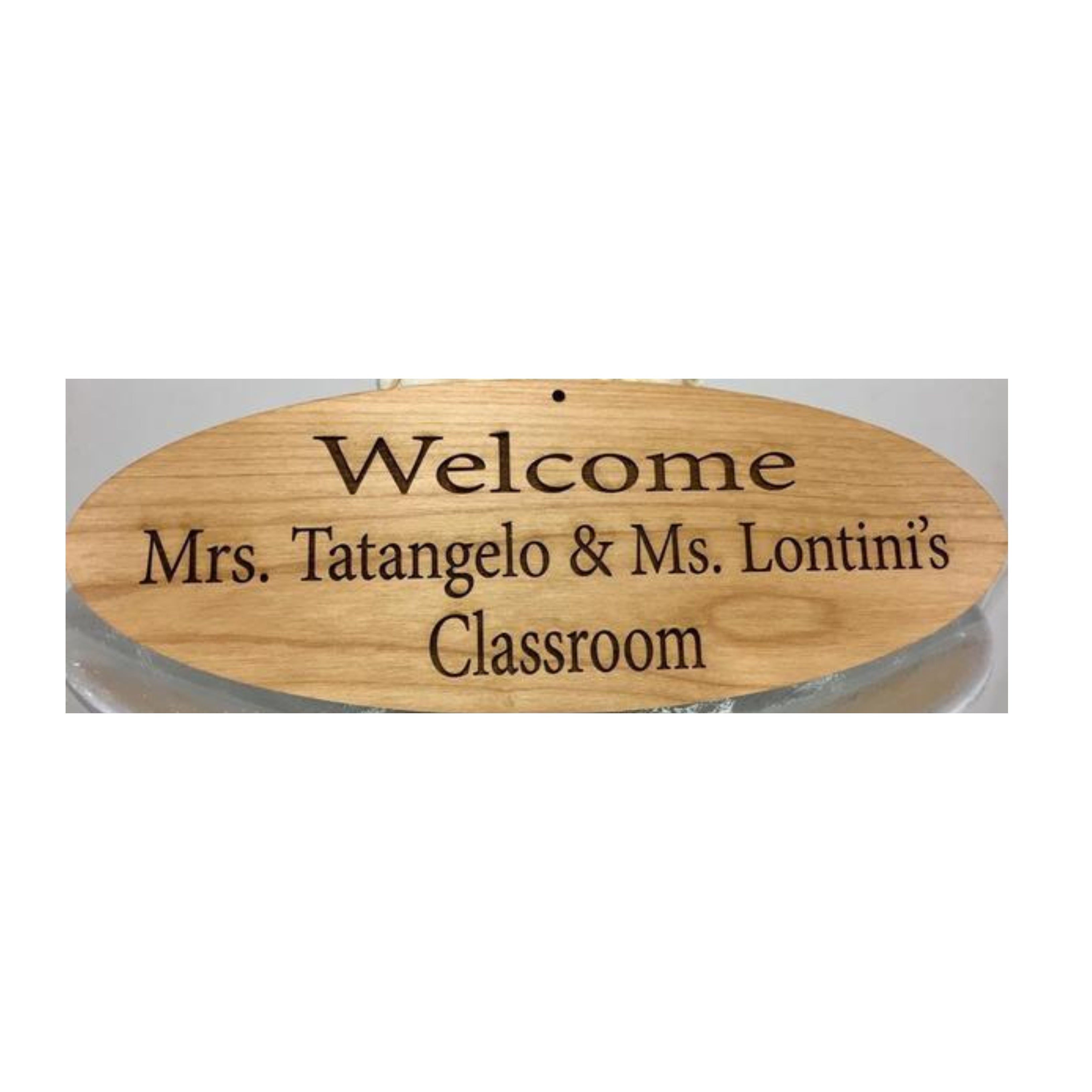 Welcome Door Plate Wood Charm