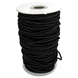 3mm Thick Elastic Cord, 3mm Black, 3mm Thick, 10 Yard Per Pack, Black or White | Bellaire Wholesale