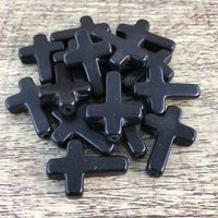 Black Howlite Cross Beads | Bellaire Wholesale