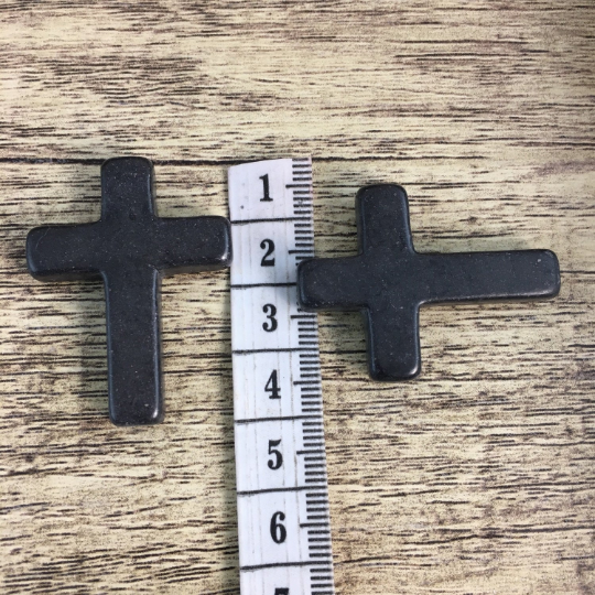 Black Howlite Cross Beads | Bellaire Wholesale