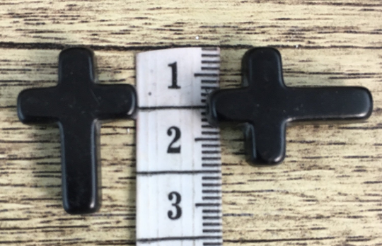 Black Howlite Cross Beads | Bellaire Wholesale
