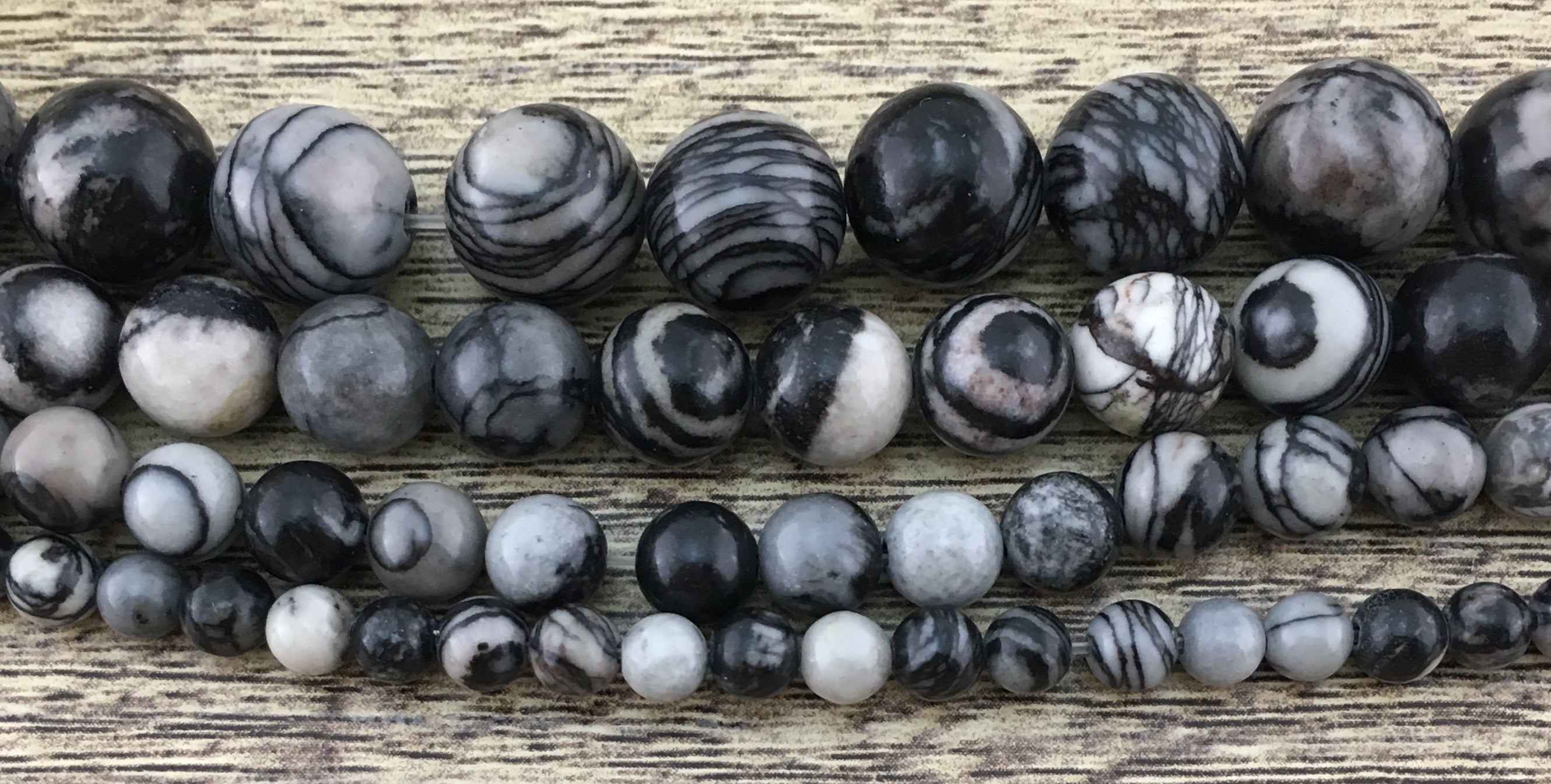 4mm Black Stone Beads | Bellaire Wholesale