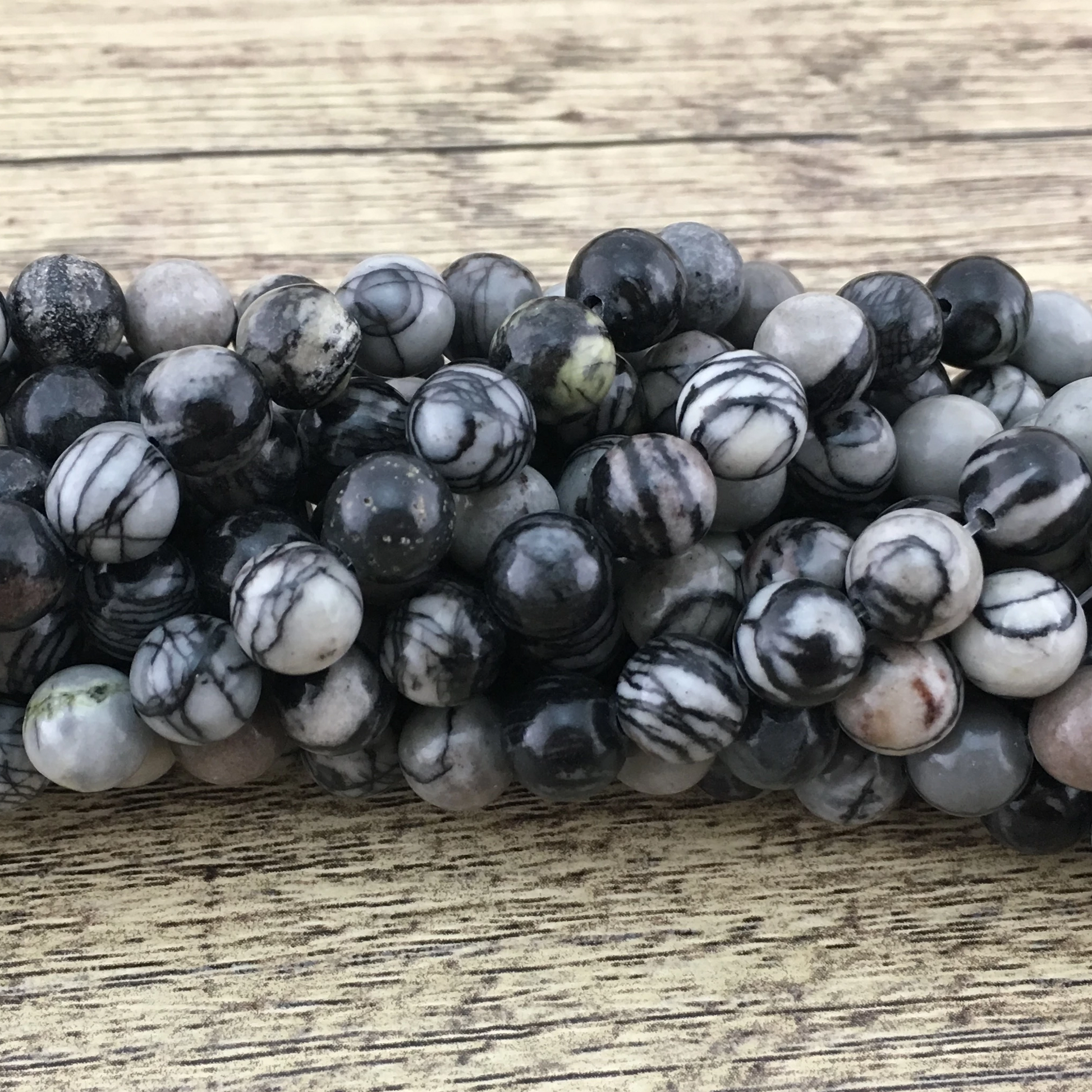 4mm Black Stone Beads | Bellaire Wholesale