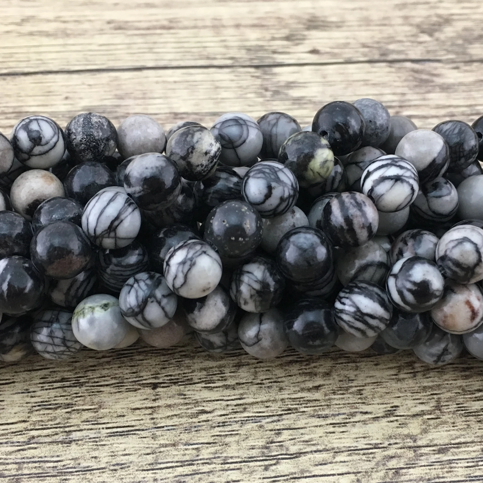 6mm Black Stone Beads | Bellaire Wholesale