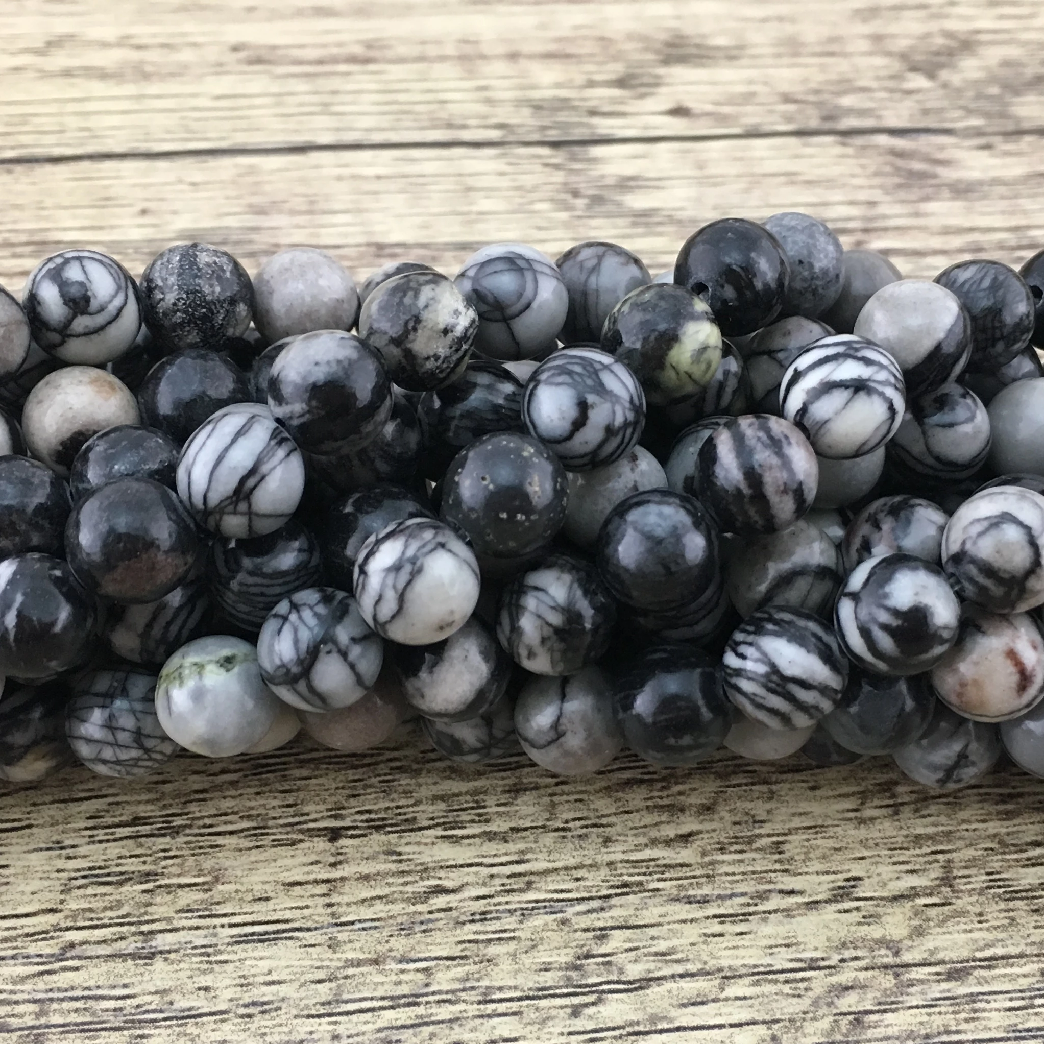 6mm Black Stone Beads | Bellaire Wholesale