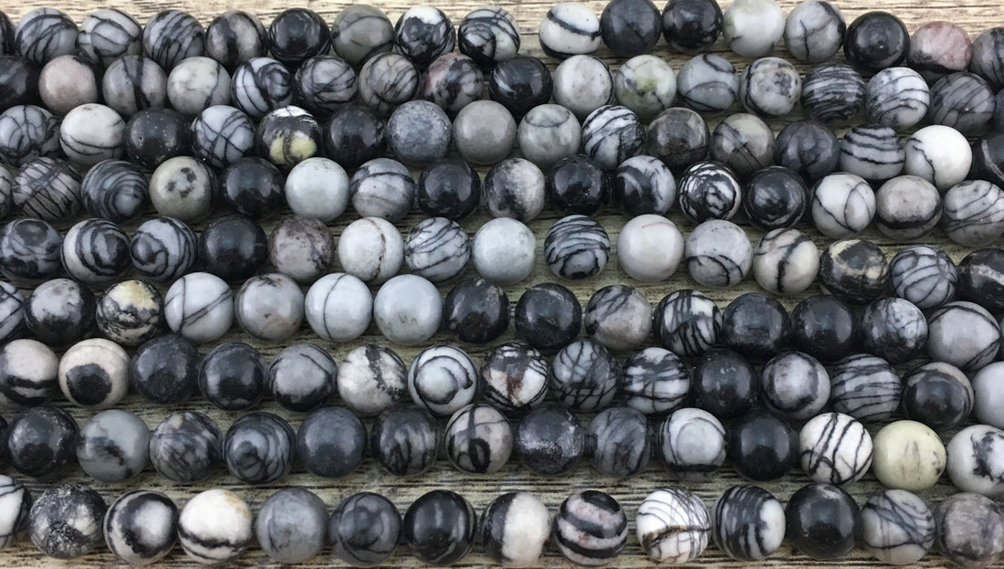 8mm Black Stone Beads | Bellaire Wholesale