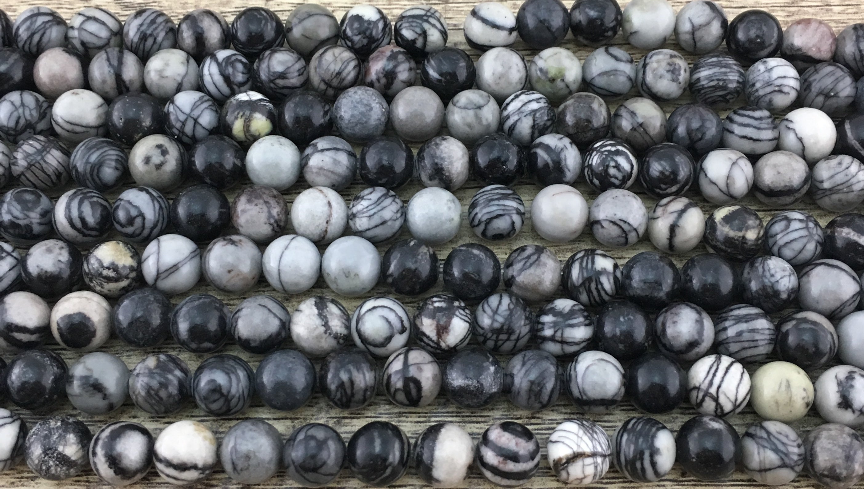 8mm Black Stone Beads | Bellaire Wholesale