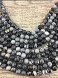 4mm Black Stone Beads | Bellaire Wholesale