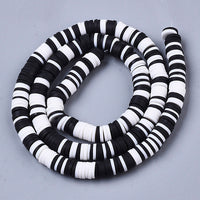 6mm Black and White heishi beads wholesale | Bellaire Wholesale