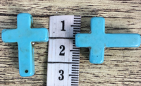 Blue  Howlite Cross Beads | Bellaire Wholesale