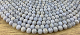 6mm Blue Lace Agate Bead | Bellaire Wholesale