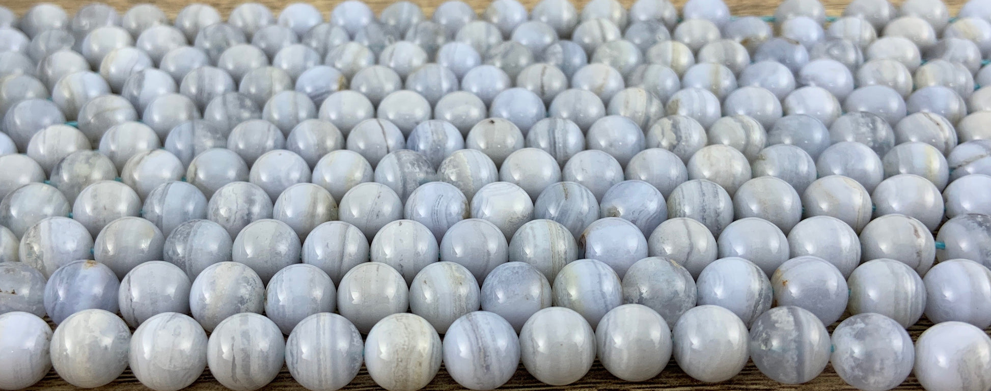 10mm Blue Lace Agate Bead | Bellaire Wholesale