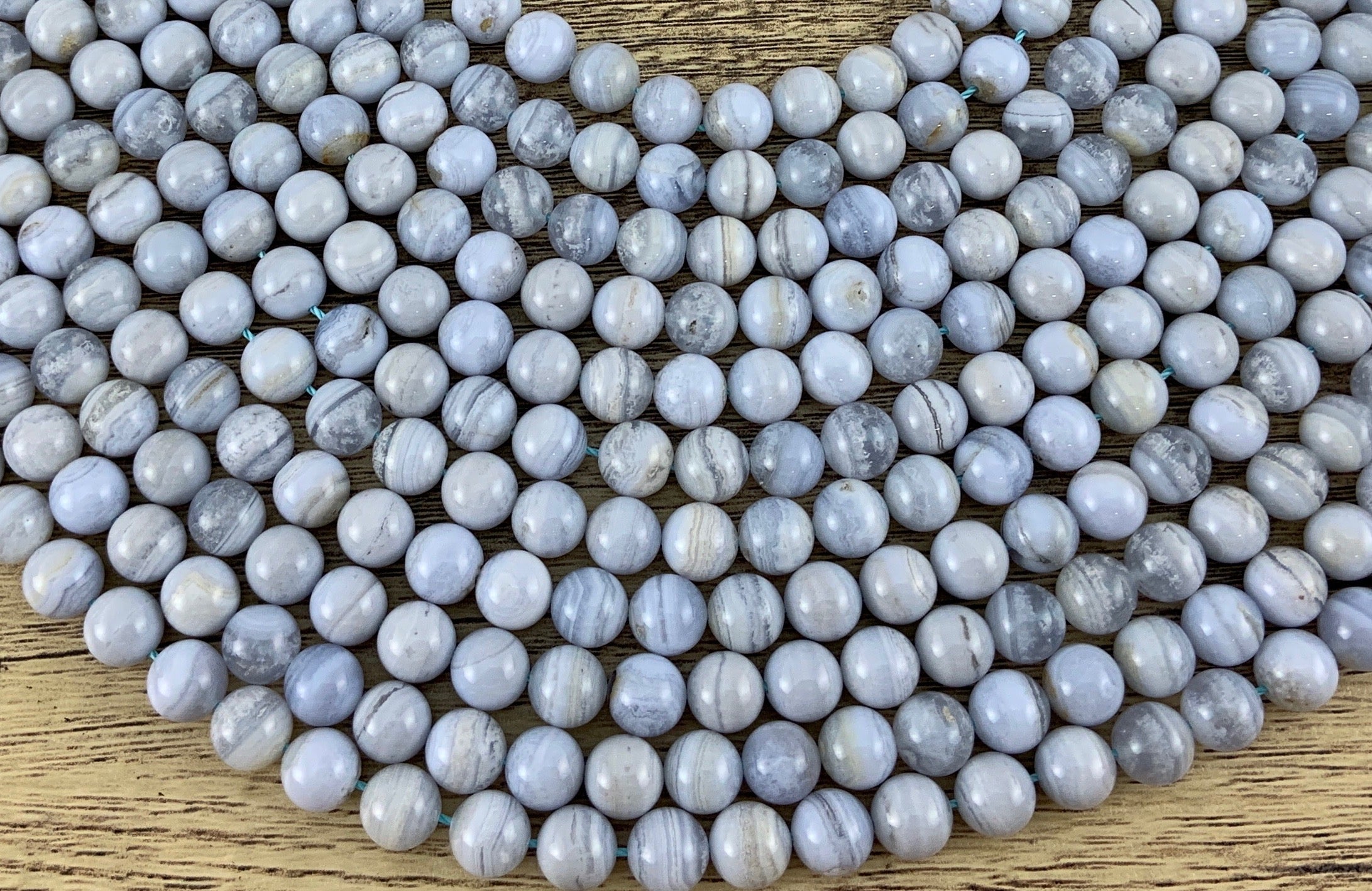 6mm Blue Lace Agate Bead | Bellaire Wholesale
