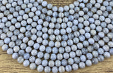 8mm Blue Lace Agate Bead | Bellaire Wholesale