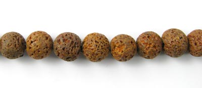 8mm Brown Lava Bead | Bellaire Wholesale