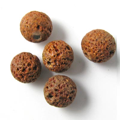 8mm Brown Lava Bead | Bellaire Wholesale