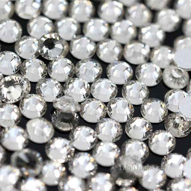 Sparkly  Flatback Crystal SS16, Clear | Bellaire Wholesale
