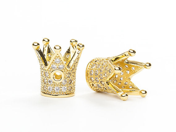 Cz Pave, Micro Pave Crown Bead | Bellaire Wholesale