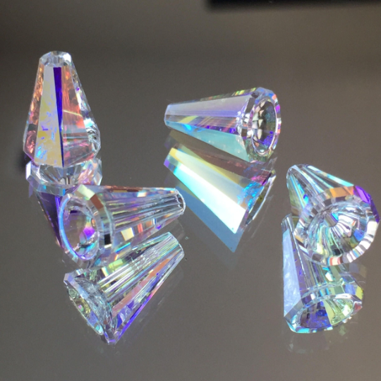 Swarovski Cone Bead 5540 Crystal AB Pack of 2